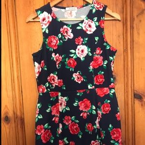 Freebird dress floral navy blue Medium